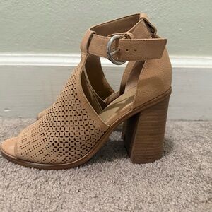 Marc Fisher Tan Block Heel Sandals